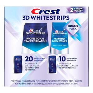 Crest 3D Whitestrips Professional and Brightening Kit